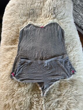 Gray Lace-Trim Cami & Short Sleep Set from Victoria secret